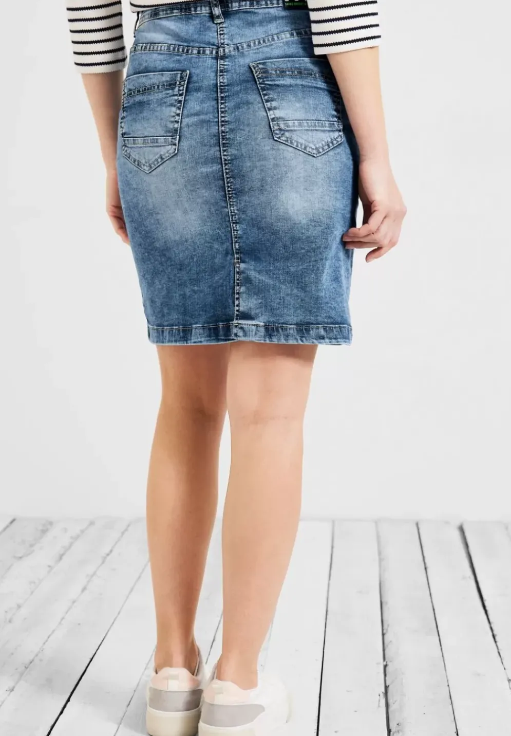 Knielanger Jeansrock