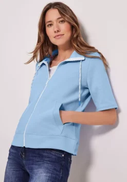 Kurzarm Sweatjacke