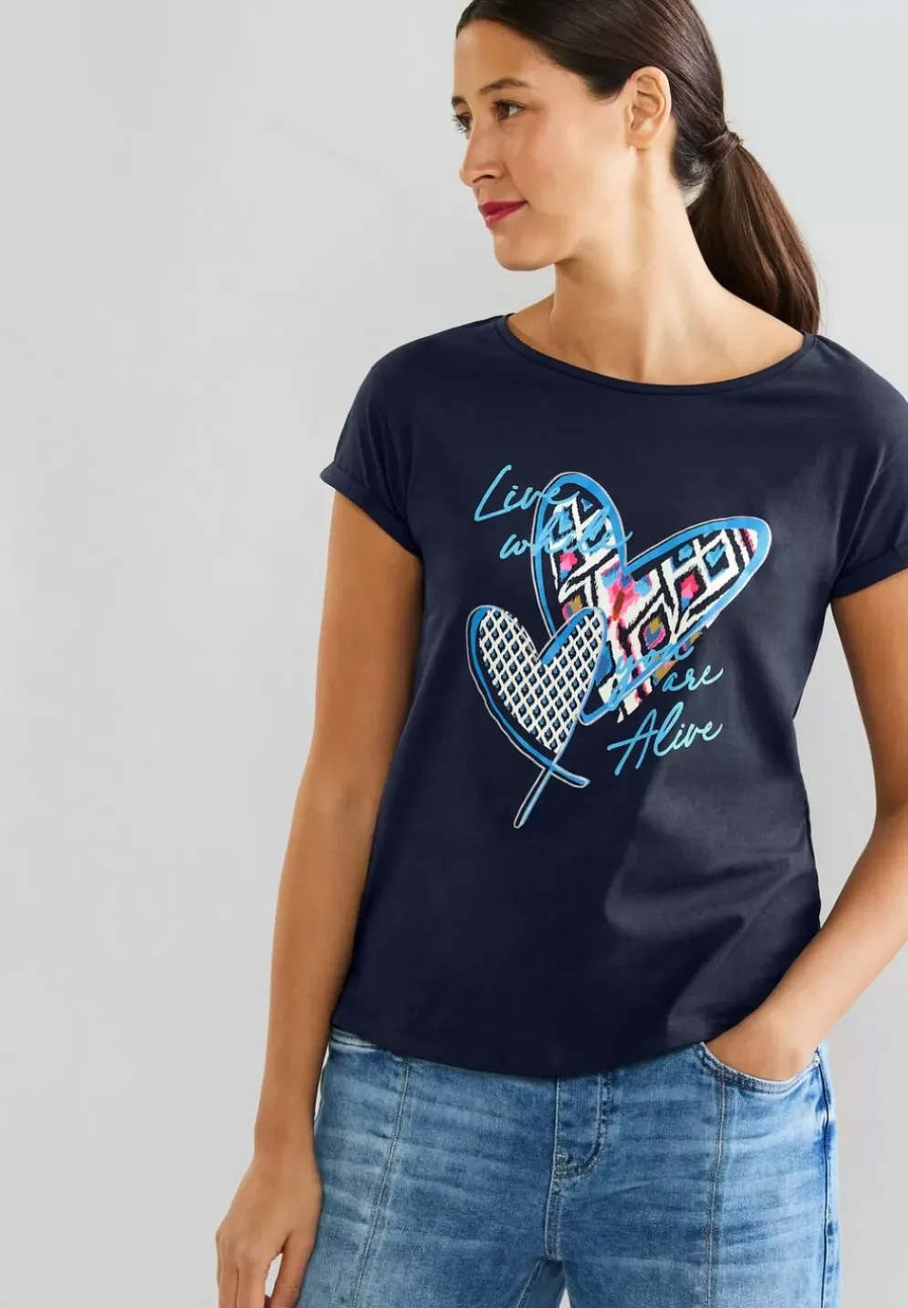 Kurzarm T-Shirt Mit Print
