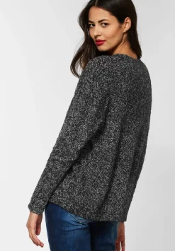 Kurze Boucle Strickjacke