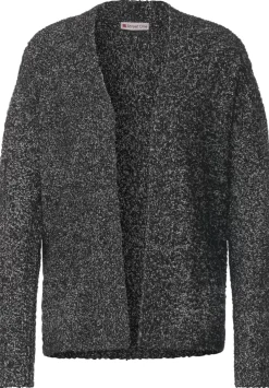 Kurze Boucle Strickjacke