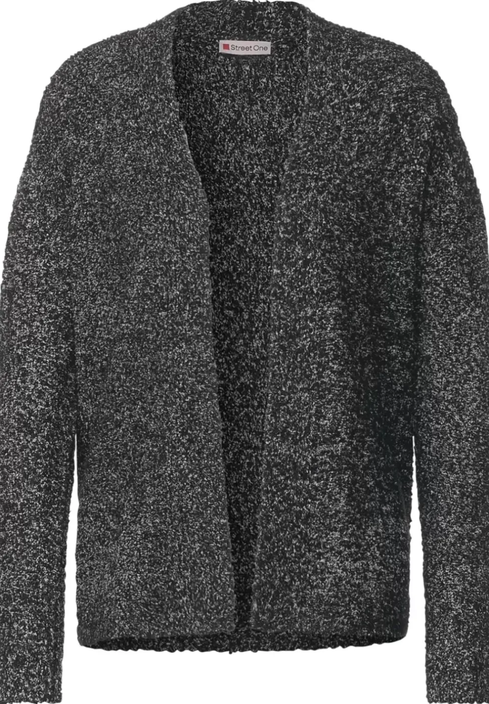 Kurze Boucle Strickjacke