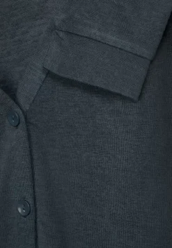 Kurze Leinenlook Strickjacke