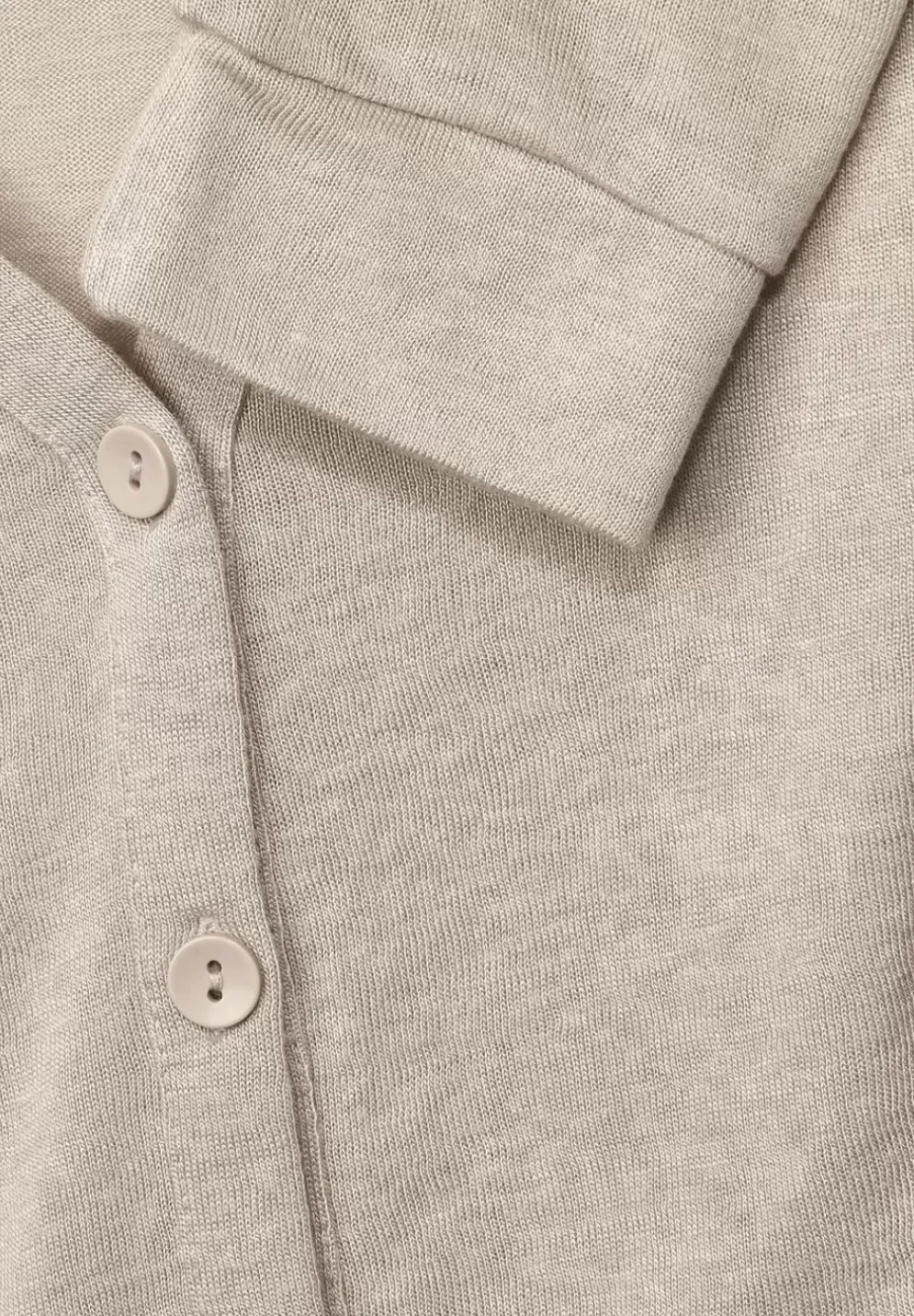 Kurze Leinenlook Strickjacke