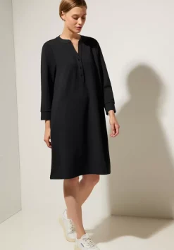 Langarmkleid In Unifarbe