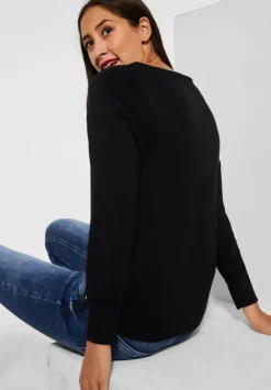 Langarmshirt Im Materialmix