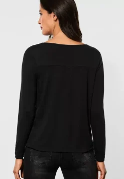 Langarmshirt In Unifarbe