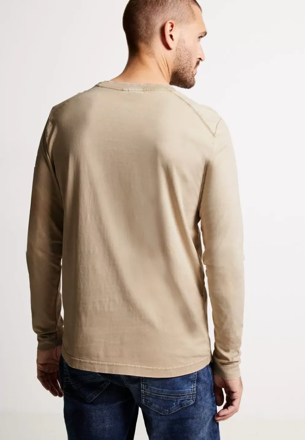 Langarmshirt In Washed-Optik