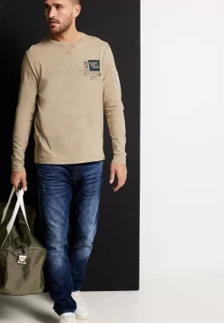 Langarmshirt In Washed-Optik