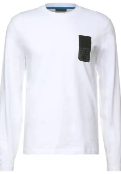 Langarmshirt Mit Brustprint