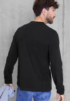 Langarmshirt Mit Brustprint