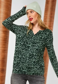 Langarmshirt Mit Print