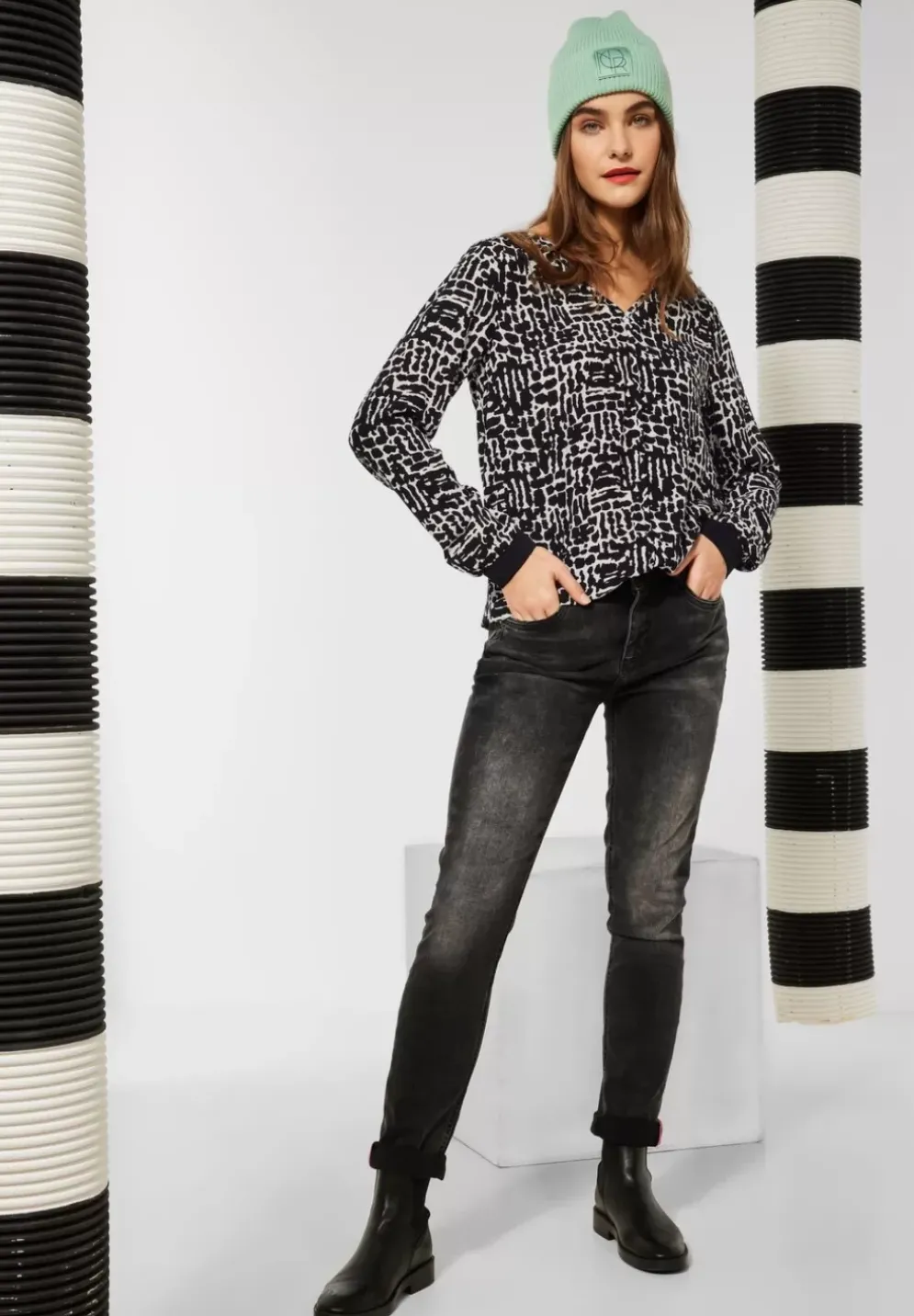 Langarmshirt Mit Print