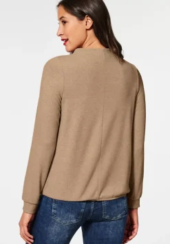Langarmshirt Mit Stehkragen