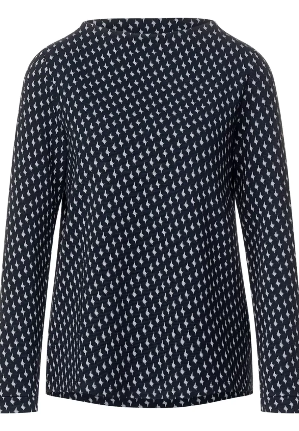 Langarmshirt Mit Stehkragen