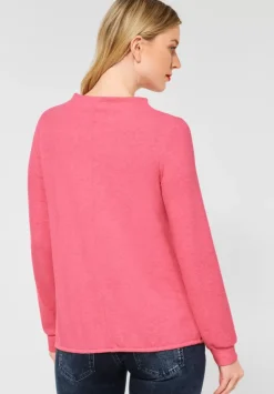 Langarmshirt Mit Stehkragen