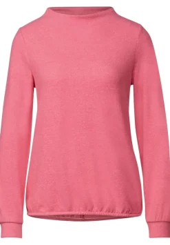 Langarmshirt Mit Stehkragen