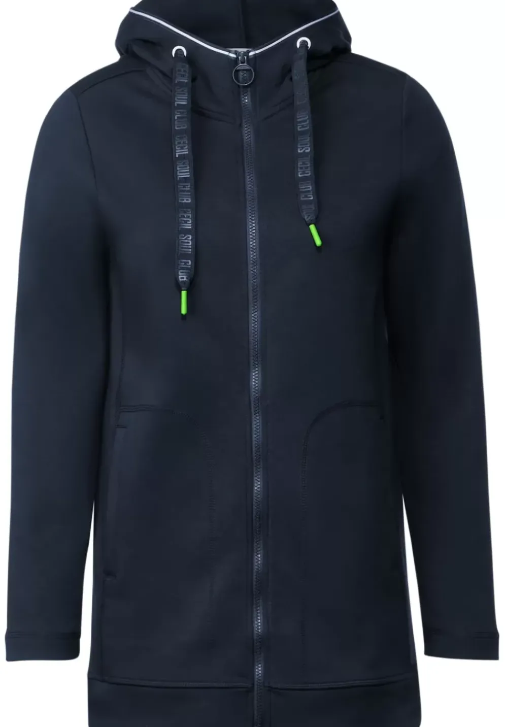 Lange Sweatshirtjacke
