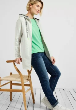 Lange Sweatshirtjacke
