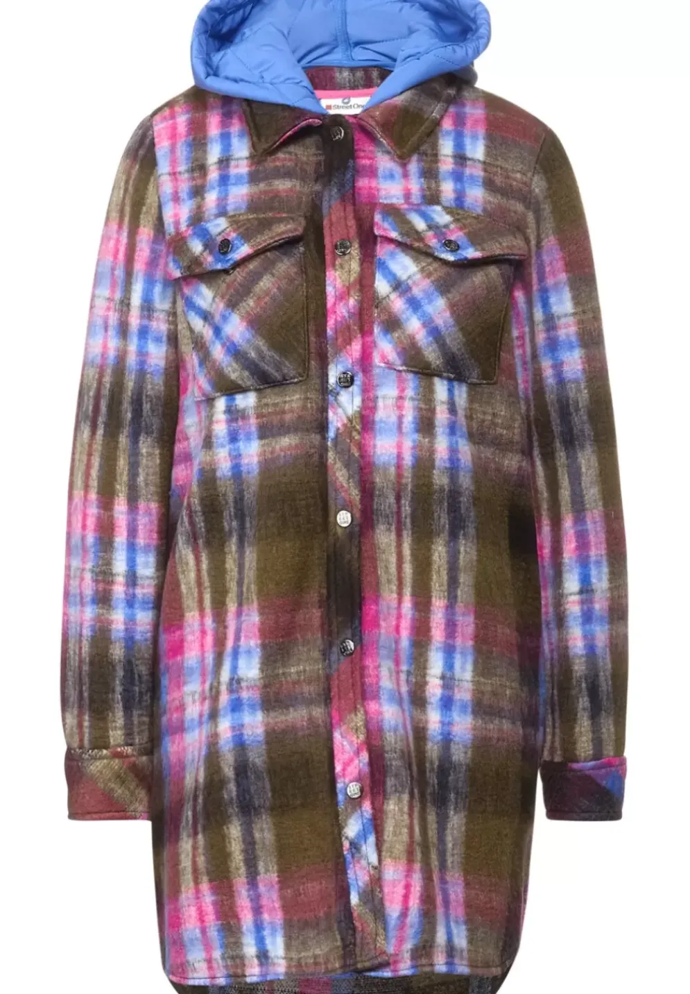 Langes Overshirt Mit Kapuze