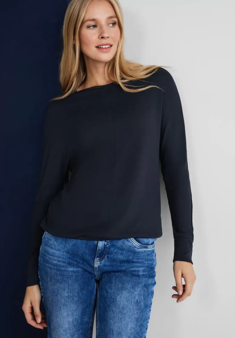 Langes Shirt In Unifarbe