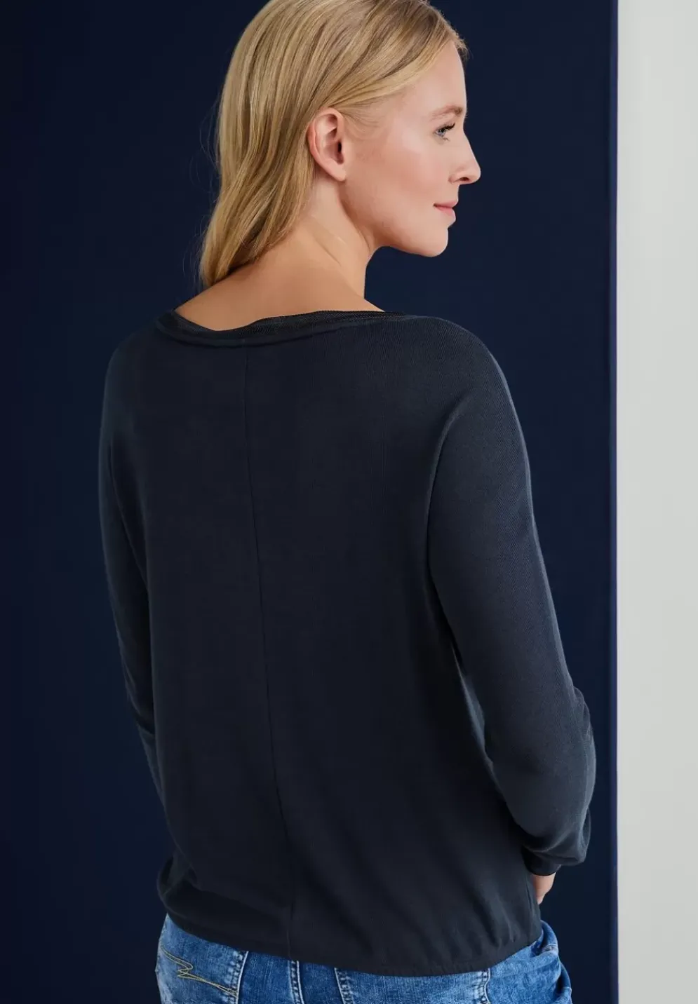 Langes Shirt In Unifarbe