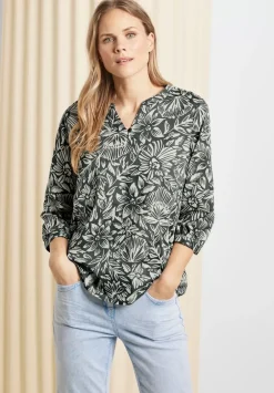 Leichte Print Baumwollbluse