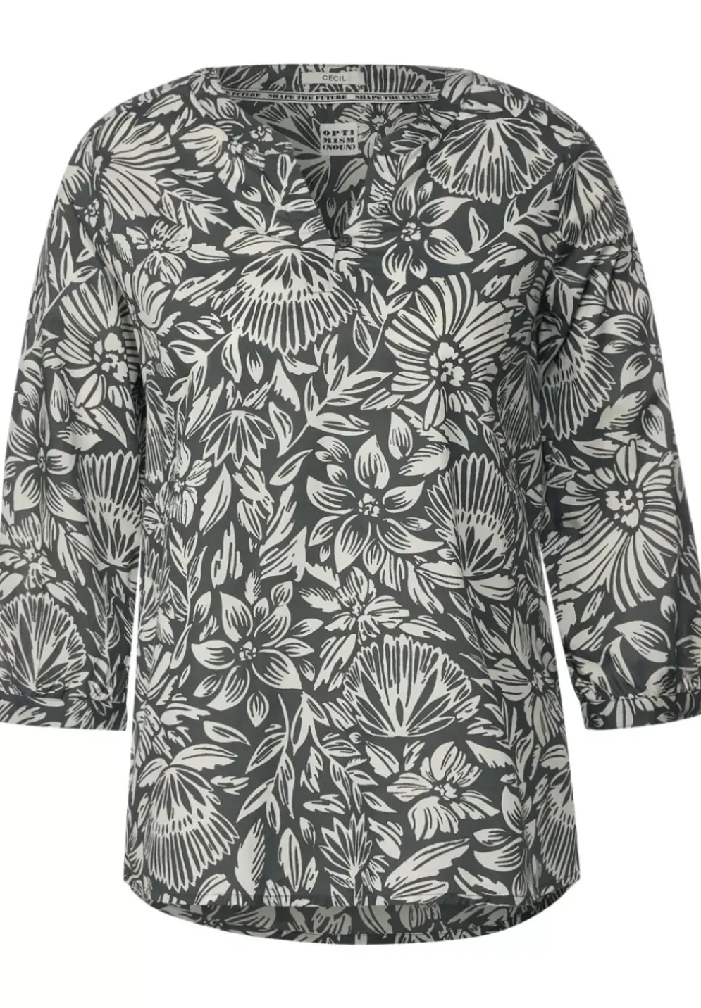 Leichte Print Baumwollbluse
