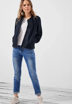 Leinen Blouson Mit Zipper