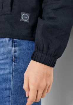 Leinen Blouson Mit Zipper