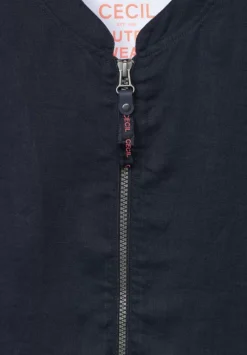 Leinen Blouson Mit Zipper