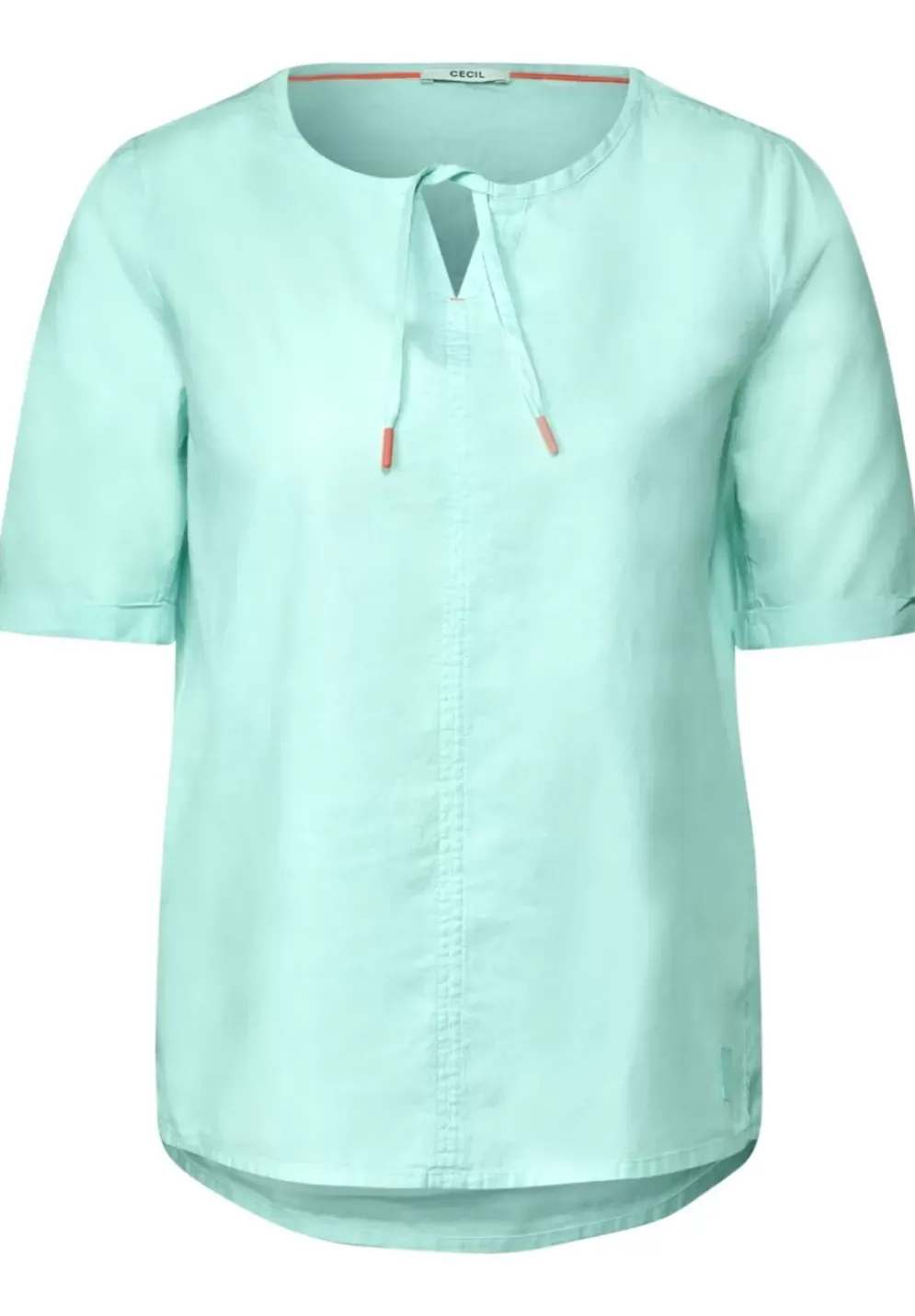 Leinen Bluse In Unifarbe
