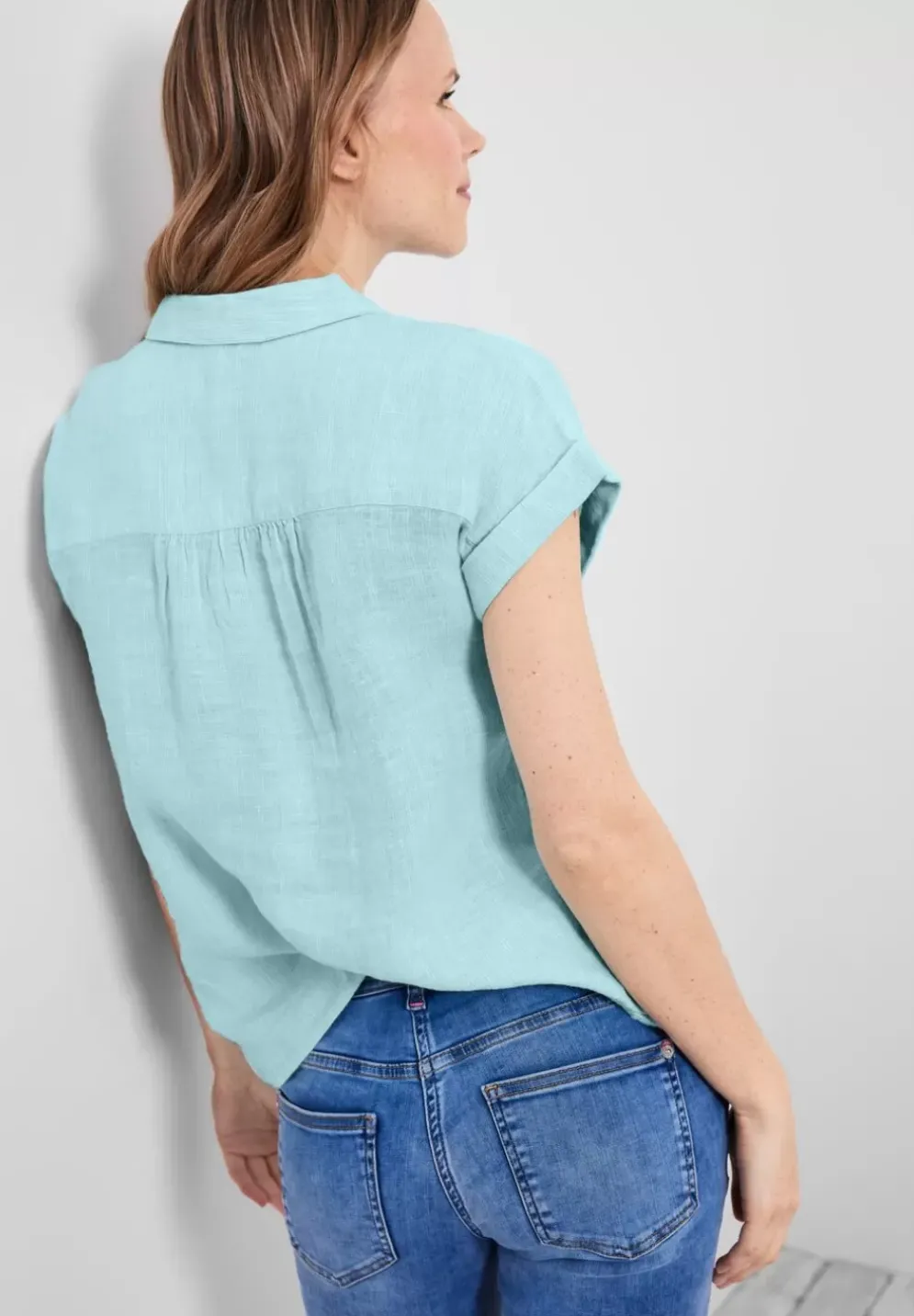 Leinen Chambray Bluse