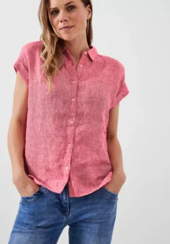 Leinen Chambray Bluse