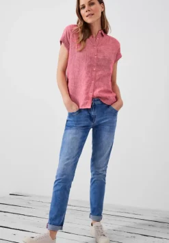 Leinen Chambray Bluse