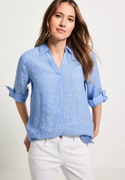 Leinen Longbluse