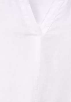 Leinen Longbluse In Unifarbe