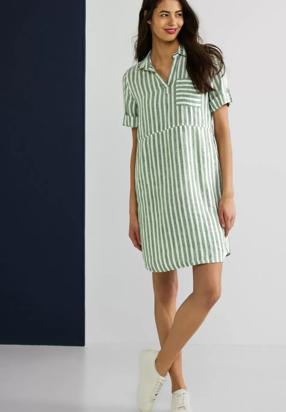 Leinen Shirtkleid