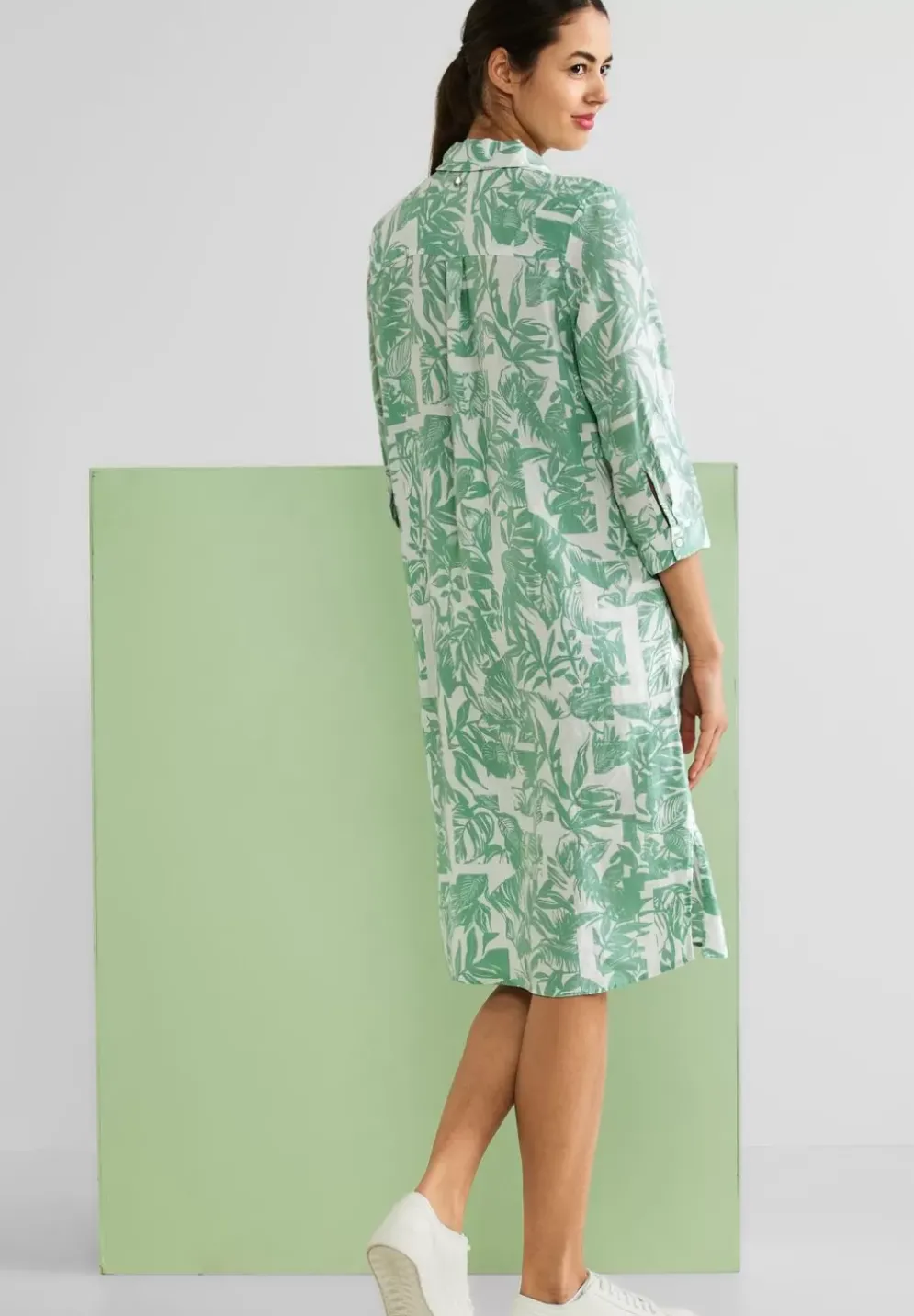 Leinen Shirtkleid Mit Print