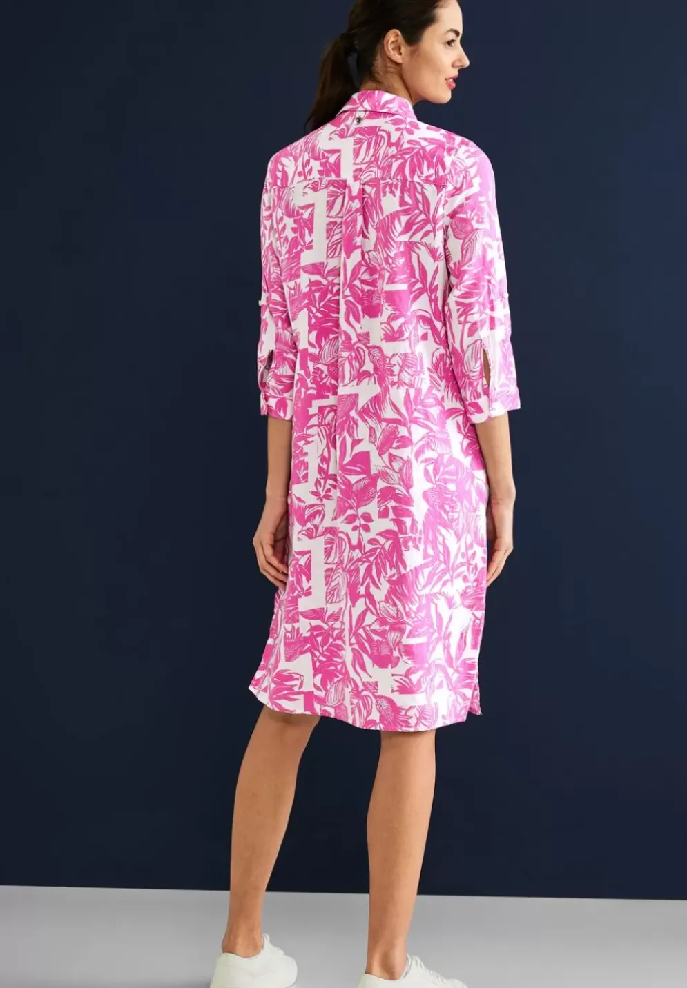 Leinen Shirtkleid Mit Print