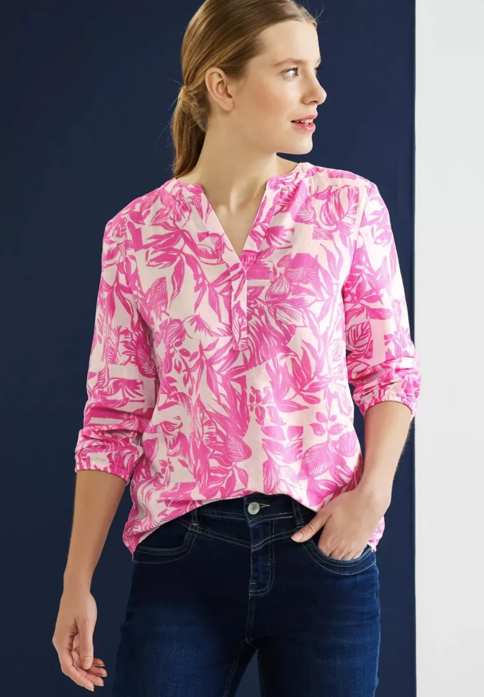 Leinen-Baumwolle-Mix Bluse