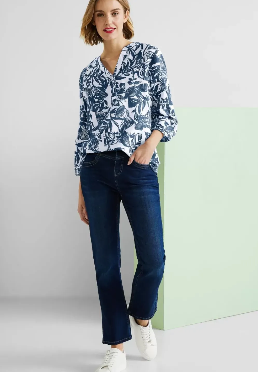 Leinen-Baumwolle-Mix Bluse