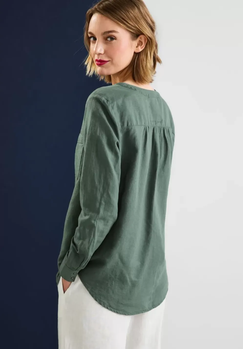 Leinen-Baumwolle-Mix Bluse