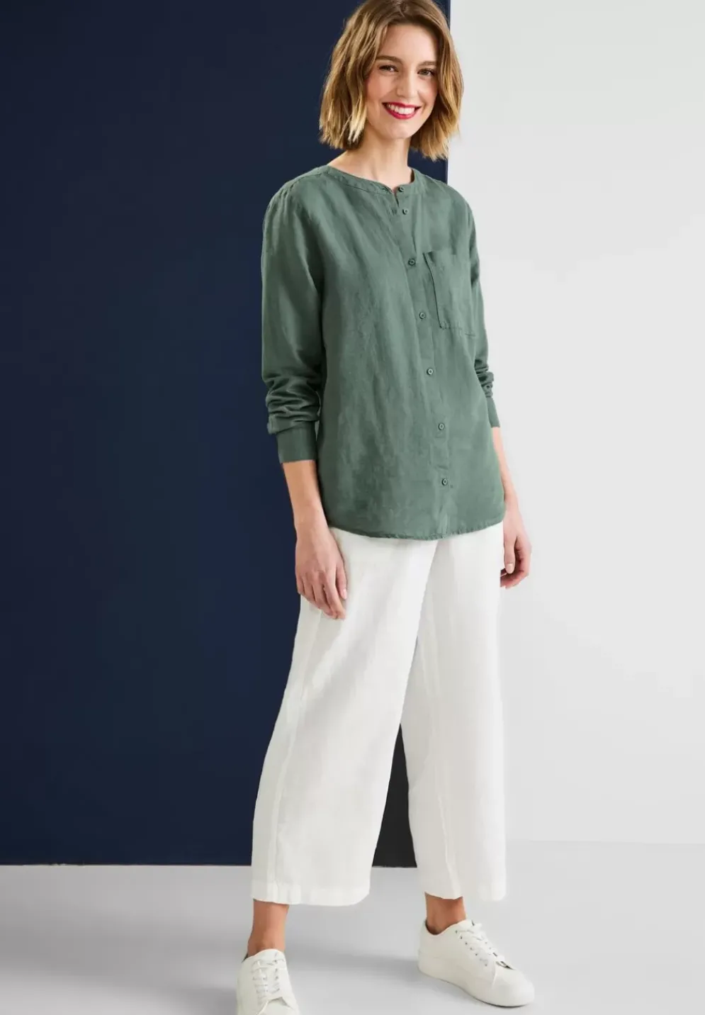 Leinen-Baumwolle-Mix Bluse