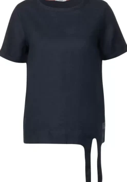 Leinenbluse Im Materialmix