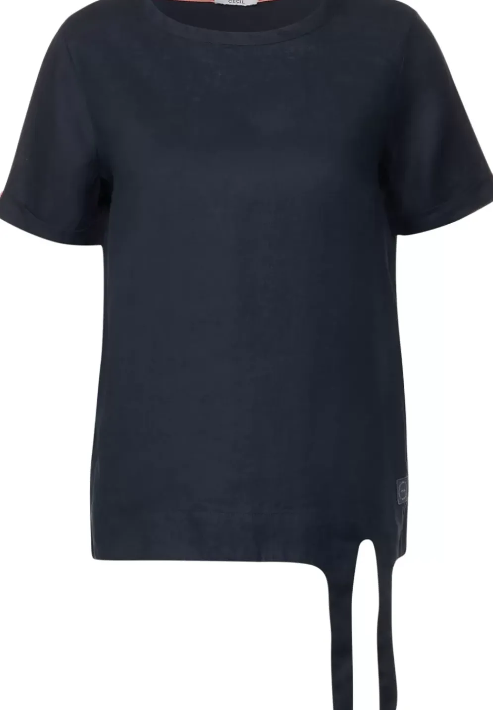 Leinenbluse Im Materialmix