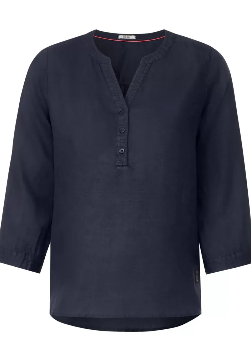 Leinenbluse In Unifarbe