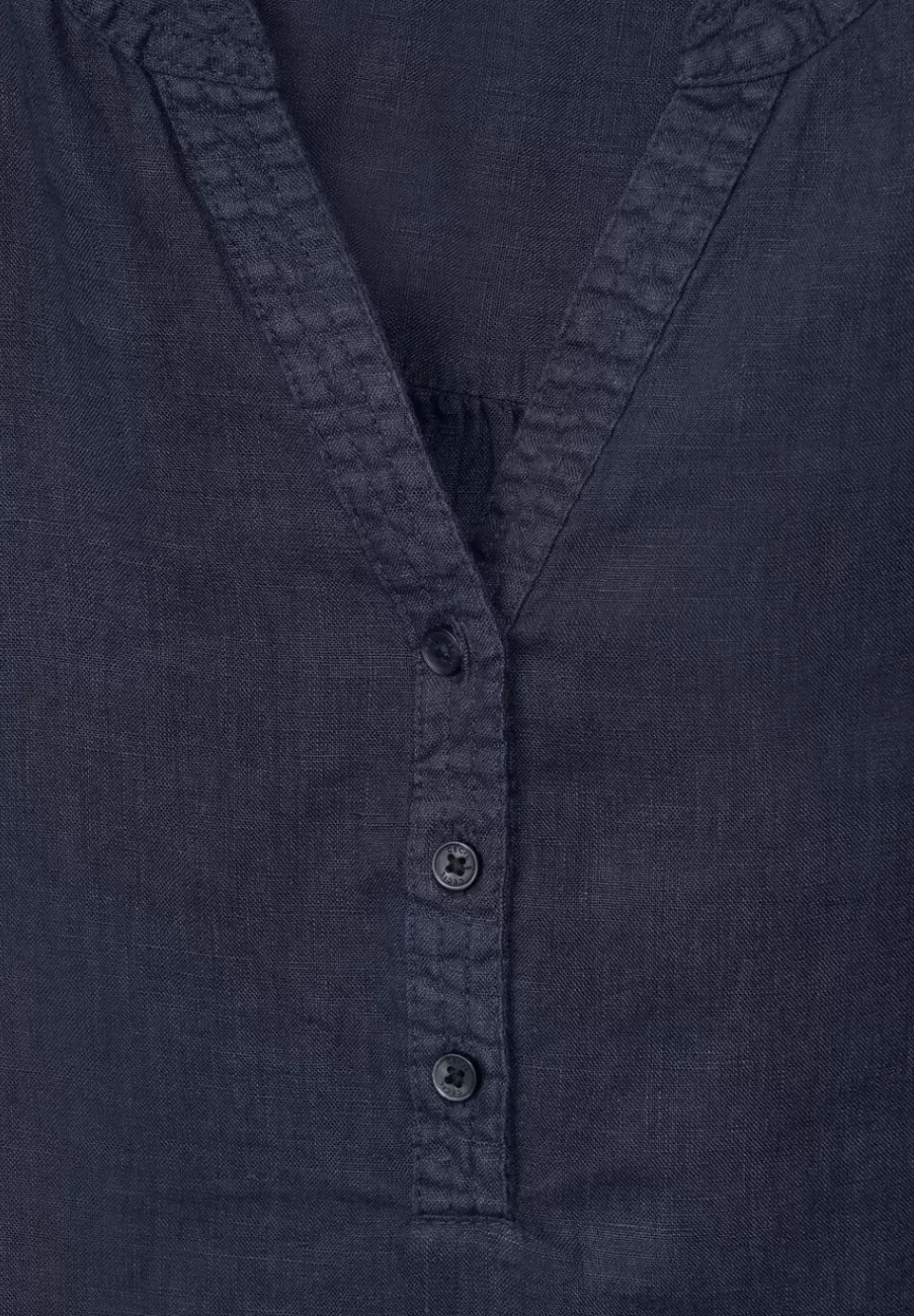 Leinenbluse In Unifarbe