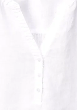Leinenbluse In Unifarbe