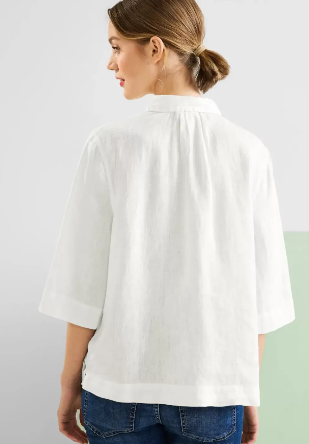 Leinenbluse Mit Hemdkragen